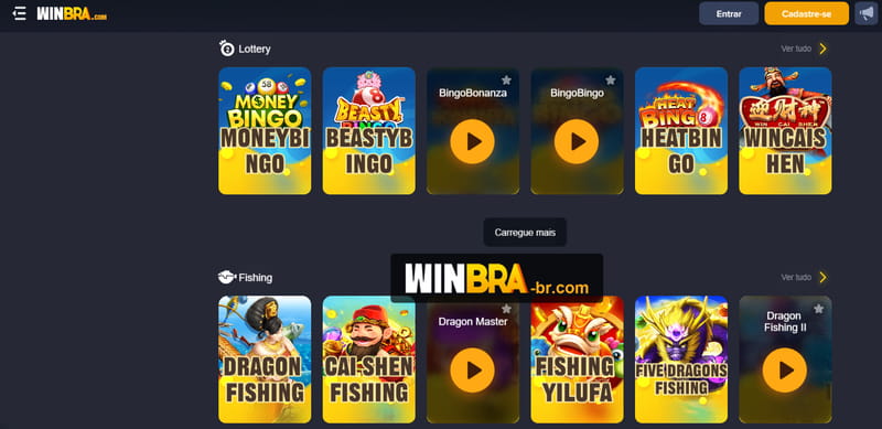 Catálogo de Jogos do Cassino Winbra
